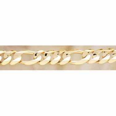 14K Gold Hand-Made 16mm Figaro Link Bracelet -  - FIG-500