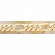 14K Gold Hand-Made 18mm Figaro Link Bracelet