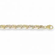 14K Gold Hand-Made Designer Mariner Link Bracelet
