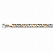 14K Gold Hand-Made Double Curb Bracelet