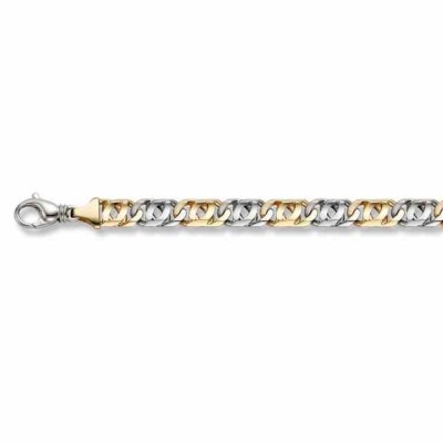 14K Gold Hand-Made Double Curb Bracelet -  - DJ-101