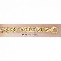 14K Gold Hand-Made Figaro Link Design Bracelet