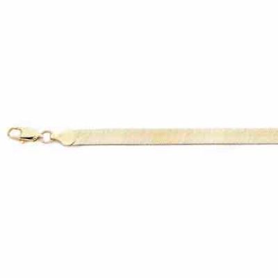 14K Gold Herringbone Necklace, 6.5mm -  - QG-SLK065