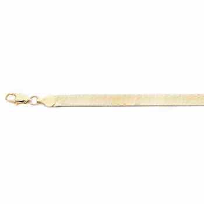14k Gold Herringbone Bracelet Vintage Herringbone Bracelet 5mm Wide 14k Yellow Gold Italy 5290