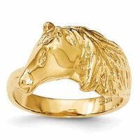 14K Gold Horse Ring for Women