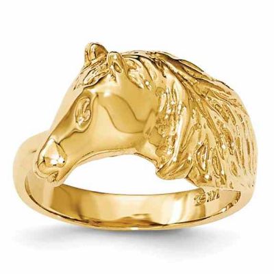 14K Gold Horse Ring for Women -  - QGRG-K5781