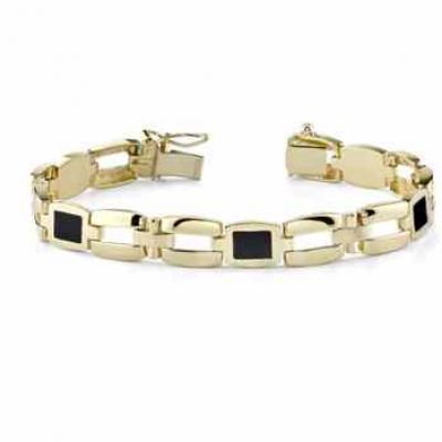 14K Gold Ladie s Onyx Bracelet -  - BR80-3