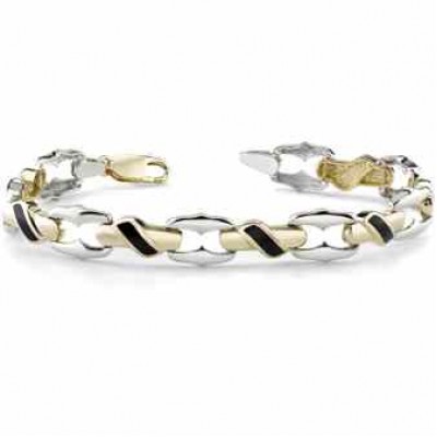14K Gold Ladie s Onyx Design Bracelet -  - BR80-2