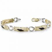 14K Gold Ladies Onyx Bracelet