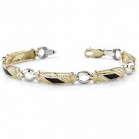 14K Gold Ladies Onyx Bracelet