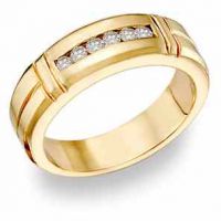 14K Gold Ladies' 0.45 Carat Diamond Wedding Band Ring
