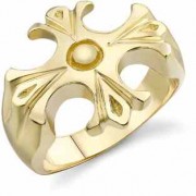 14K Gold Men's Ancient Cross Ring
