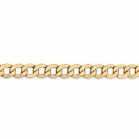14K Gold Men's Open Curb Bracelet (8mm)