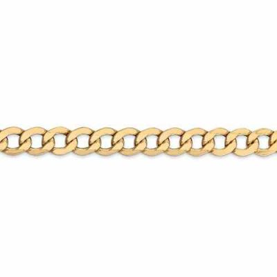 14K Gold Open Curb link Bracelet for Men (7mm) -  - QGCH-BC110-8