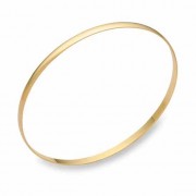14K Gold Plain Bangle Bracelet (3mm)