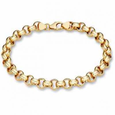 14K Gold Rolo Bracelet -  - QGBR-SF419