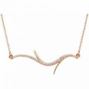 14K Rose Gold Diamond Branch Necklace