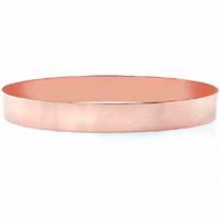 14K Rose Gold Flat Bangle Bracelet, 10mm (3/8")
