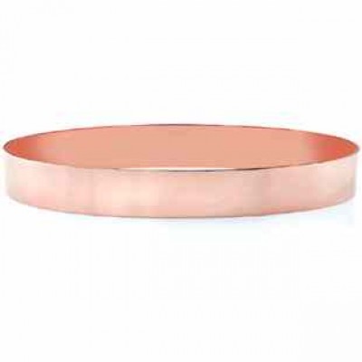 14K Rose Gold Flat Bangle Bracelet, 10mm (3/8") -  - BG-7R