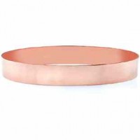 14K Rose Gold Flat Bangle Bracelet, 11mm (7/16")