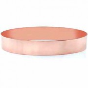 14K Rose Gold Flat Bangle Bracelet, 12mm (1/2")