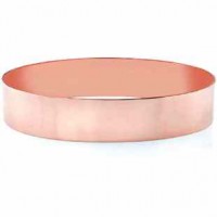 14K Rose Gold Flat Bangle Bracelet, 15mm (5/8")