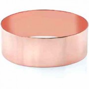 14K Rose Gold Flat Bangle Bracelet, 25mm (1")