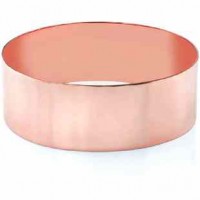 14K Rose Gold Flat Bangle Bracelet, 25mm (1")