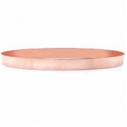 14K Rose Gold Flat Bangle Bracelet, 6mm (1/4")
