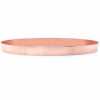 14K Rose Gold Flat Bangle Bracelet, 6mm (1/4")