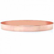 14K Rose Gold Flat Bangle Bracelet, 8mm (5/16")