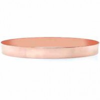 14K Rose Gold Flat Bangle Bracelet, 8mm (5/16")