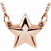 14K Rose Gold Star Necklace