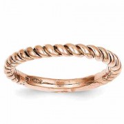 14K Rose Gold Twist Band