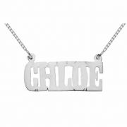 Sterling Silver Custom Name Pendant, Chloe Design