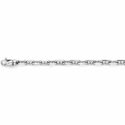 14K White Gold Anchor Chain Bracelet for Men -  - AST-7016-9931W