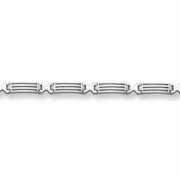 14K White Gold "Bridge" Design Bracelet
