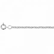 14K White Gold Cable Chain Necklace, 1.5mm