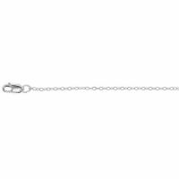 14K White Gold Cable Link Chain Necklace, 1.2mm