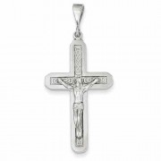 14K White Gold Celtic Crucifix Pendant