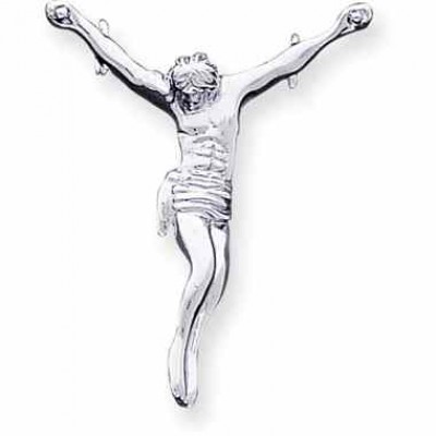 14K White Gold Crucifixion Pendant -  - QGCR-CH130