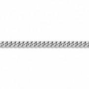 14K White Gold Curb Bracelet - 10.5mm