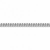 14K White Gold Curb Bracelet - 10.5mm