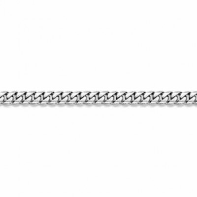 14K White Gold Curb Bracelet - 10.5mm -  - BO-300-W
