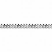 14K White Gold Curb Bracelet - 12mm