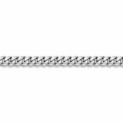 14K White Gold Curb Bracelet - 12mm