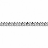 14K White Gold Curb Bracelet - 12mm