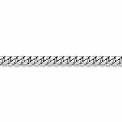 14K White Gold Curb Bracelet - 12mm -  - BO-350-W