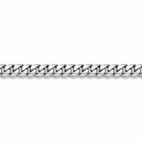 14K White Gold Curb Bracelet - 14mm