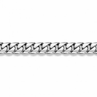 14K White Gold Curb Bracelet - 19mm -  - BO-500-W
